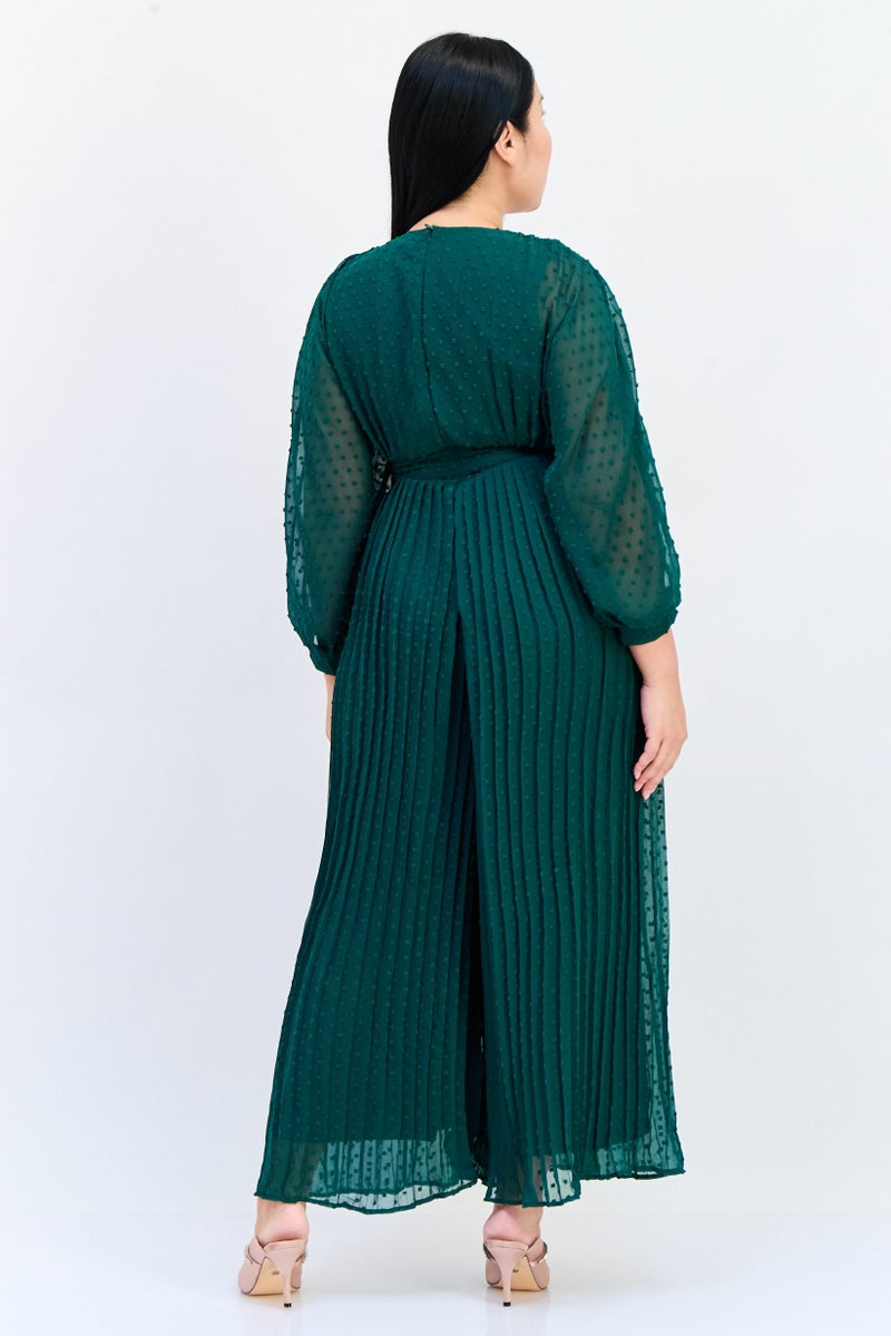 Archive Design Studio Women Textured A-Line Dress, Green - Image 4
